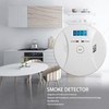 Monoxide Detector Easy Mounting Test Hush Button Dual Sensors Battery