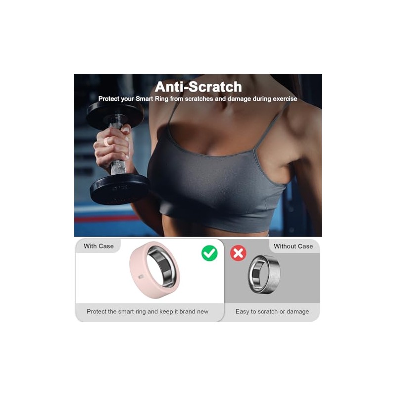 10-Pack Silicone Ring Covers for Oura Ring Protection
