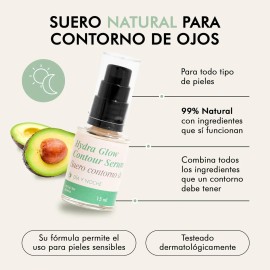 AVOROOTS  Suero Contorno de Ojos Da y Noche Hydra Glow  Contorno de Ojos con Ingredientes Naturales Vitamina C T Verde y Cafena  Hidratante Facial... 