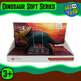 New Canna education toy Triceratops Dinosaur Figure Toy, 9 Inch Size, Green Color, Soft Construction