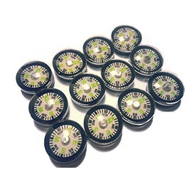 Pack of 12 Fluorescent Luminous Compass 1.4 cm