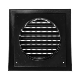 Vent Systems Ø125 mm / 5" Inch - Anthracite Air Vent Plastic Cover - Louvered Outdoor Opening Flap Vent Built - in Pest Guard Screen HVAC for Home Improvement
