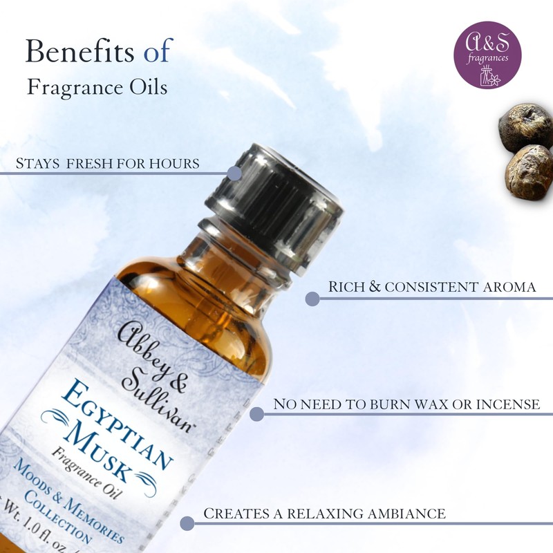 Abbey & Sullivan Fragrance Oil, Egyptian Musk, 1 oz.
