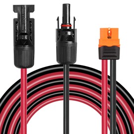 MOOKEERF Solar to XT60i Cable 10AWG - 8FT Solar Panel to XT60i Adapter Connector XT60i-F Extension Cable for Portable Power Station Solar Generator