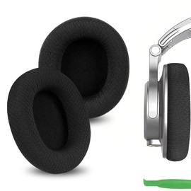 Geekria Comfort Mesh Fabric Replacement Ear Pads for OneOdio A70, A71 Over-Ear Headphones Ear Cushions, Headset Earpads, Ear Cups Cover Repair Parts (Black)