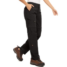 Women's Hiking Pants Stretch Lightweight Convertible Quick Dry Outdoor UPF 40 Fishing Safari Waterproof Travel Camping Capri Pants,2192,Black,30/US 10