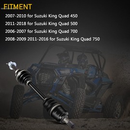 OCPTY Front Left Right CV Axle Shaft Assembly 54901-31G10 54901-31G12 54901-31G20 54901-31G40 Replacement for Suzuki King Quad 450 King Quad 500 King Quad 700 King Quad 750