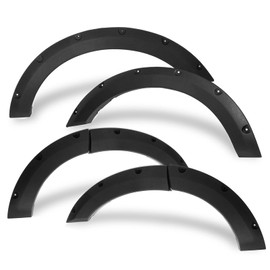 IKON MOTORSPORTS, Fender Flares Compatible with 2021-2025 Ford Bronco Sport, Pocket Style PP Injection Fender Flares Wheel Cover Textured Black 6PC