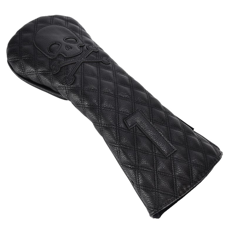 PU Leather Golf Wood Head Covers Waterproof Golf Skull Pattern
