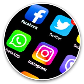 Vinyl Stickers (Set of 2) 7.5cm - Social Media Screen Apps Phone #16089