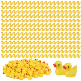 GADIEDIE GADIEDIE 130pcs Yellow Mini Resin Ducks,Miniature Figures Fairy Garden Duck,Tiny Resin Duck for Home Hide Prank Game Office Decompression Dollhouse Decor Aquarium Potted Miniature Landscape Ornament