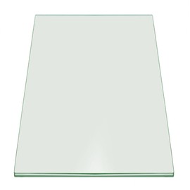 Fab Glass and Mirror 24x48 Inch Rectangle Tempered 3/8" Thick Pencil Polish Touch Corners Glass Table Top, 24" x 48", Clear