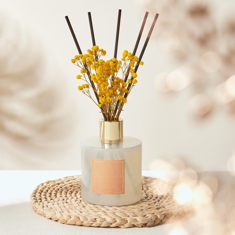 Cocorrína Reed Diffuser - Warm Vanilla Scented Diffuser with 8