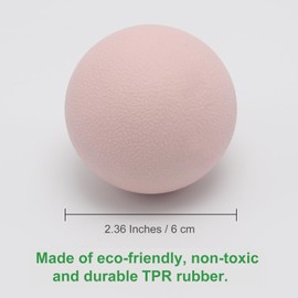 Massage Ball Lacrosse Ball. Firm Rubber Trigger Point Ball for Yoga Physical Therapy Myofascial Release Muscle Relaxer Acupoint Massage (2 Pack) (Pink)