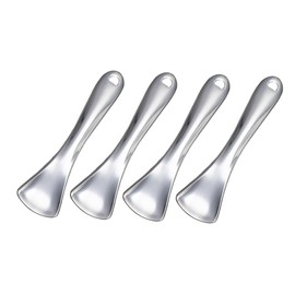 NOLITOY Makeup Mask Spoons 4 Pcs Mini Eye Cream Scoops Beauty Scoops Smooth Surface Zinc Alloy Cream Scoops for Women