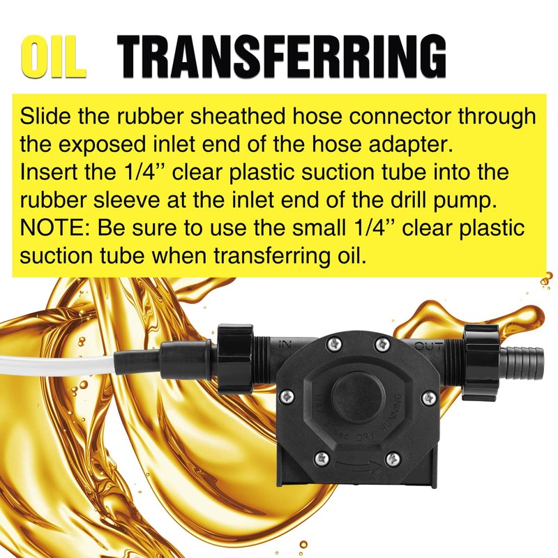 TRUPOW Self-Priming Mini Hand Water Transfer Drill Pump Kit with