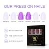 Uñas postizas de color rojo burdeos para prensar - Uñas
