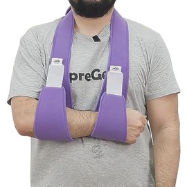 supregear Arm Sling Shoulder Immobilizer, Rotator Cuff Support Brace, Lightweight Comfortable Sling for Shoulder Injury, Broken, Dislocated, Fracture, Strain, Left Right, Men Women, Purple