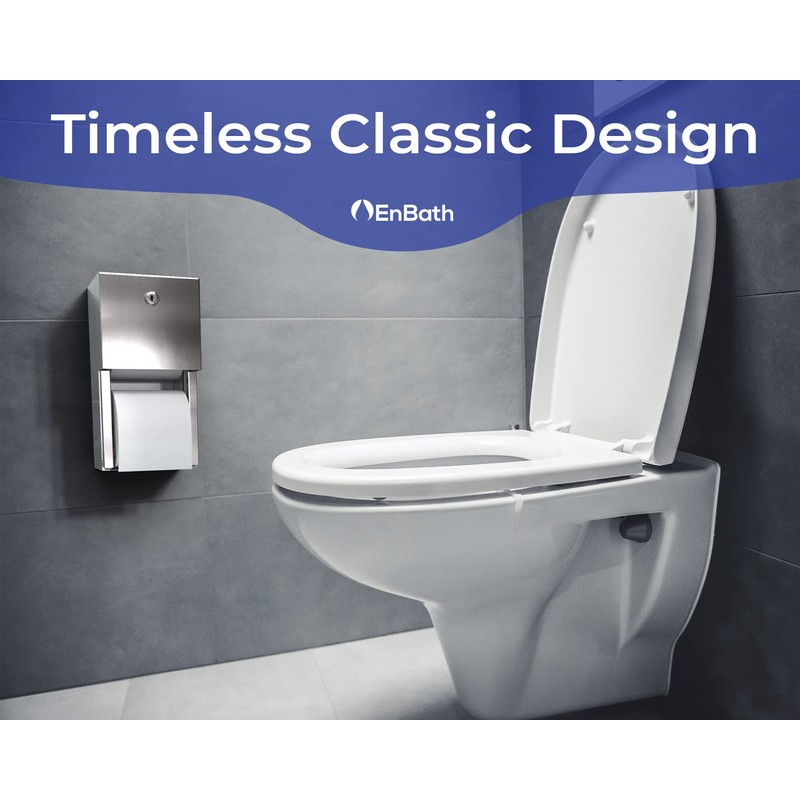 Commercial Toilet Paper Dispenser, 2 Roll Stainless Steel Toilet Paper