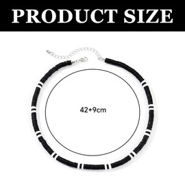 SULIUDAJI 2 Pieces Shell Necklace, Surfer Necklace, Men's Shell Necklace, Stainless Steel, Applies Shell Chain, Harren Men's Surfer Necklace, Panelled Wooden Beads Necklace, Unique Style Necklaces