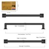 Amerdeco 6 Pack Matte Black Cabinet Pulls 7 Inch Hole