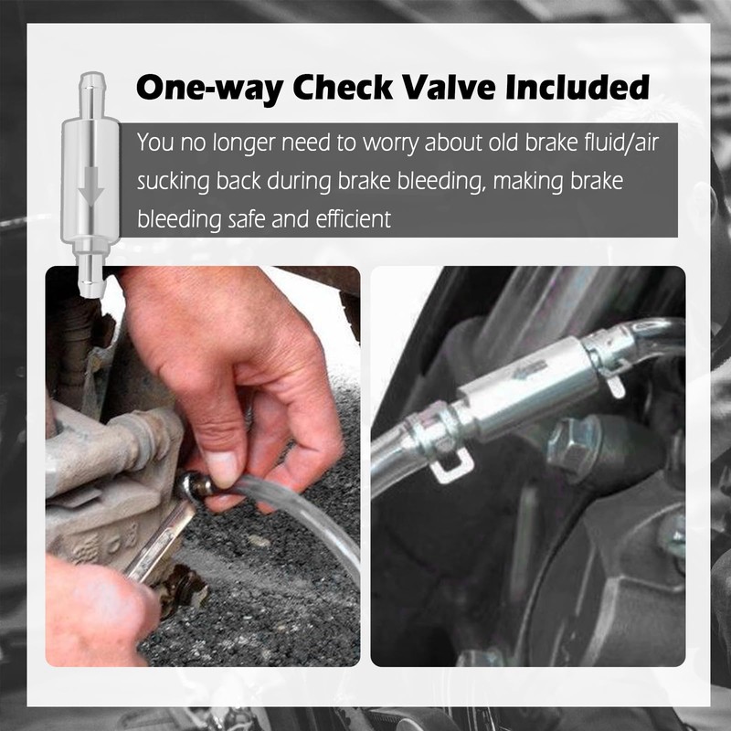 Figpade Motorcycle Brake Bleeder Kit,Practical Brake Bleeding Tool with Brakes