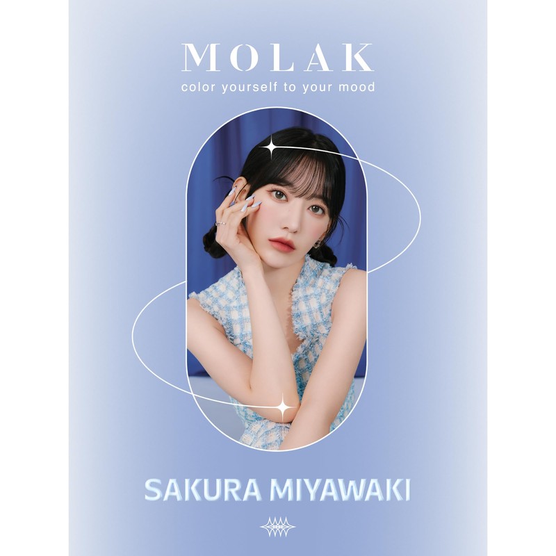 [ 宮脇咲良 イメージモデル カラコン ] MOLAK (モラク) 1ヶ月 2枚入り サクラペタル（度あり）[-3.50]
