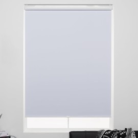KALYSIE Cordless Roller Shades 100% Blackout Blinds for Windows and Doors, Pull Down Room Darkening Window Shades, Easy to Install for Home and Office, White, Fixed 75 Inches High, 38 Inches Width