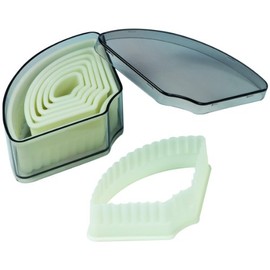 Fat Daddio's Set Pastry Cutter, 30 x 10, 20 x 40, 30 x 60, 40 x 70, 50 x 90, 60 x 105, 70 x 120 mm, Off-white