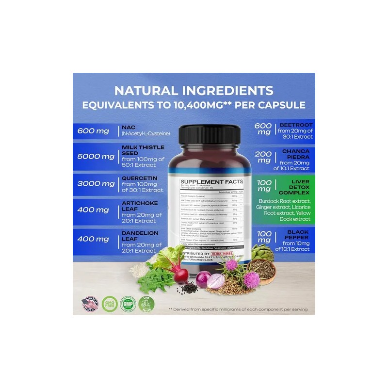 Nac Quercetina Cardo Mariano 150 Caps Ultra Herbs Sabor Sn