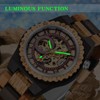 Tiong Men's Wooden Watch Automatic Winding Wooden Watch,Attractive Brown Wooden