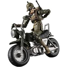 G.M.G. Mobile Suit Gundam Principal Force of Zeon 08 V-SP, General Soldier & Zeon Soldier Dedicated Motorcycle, Approx. 3.9 inches (100 mm), PVC Pre-painted Action Figure
