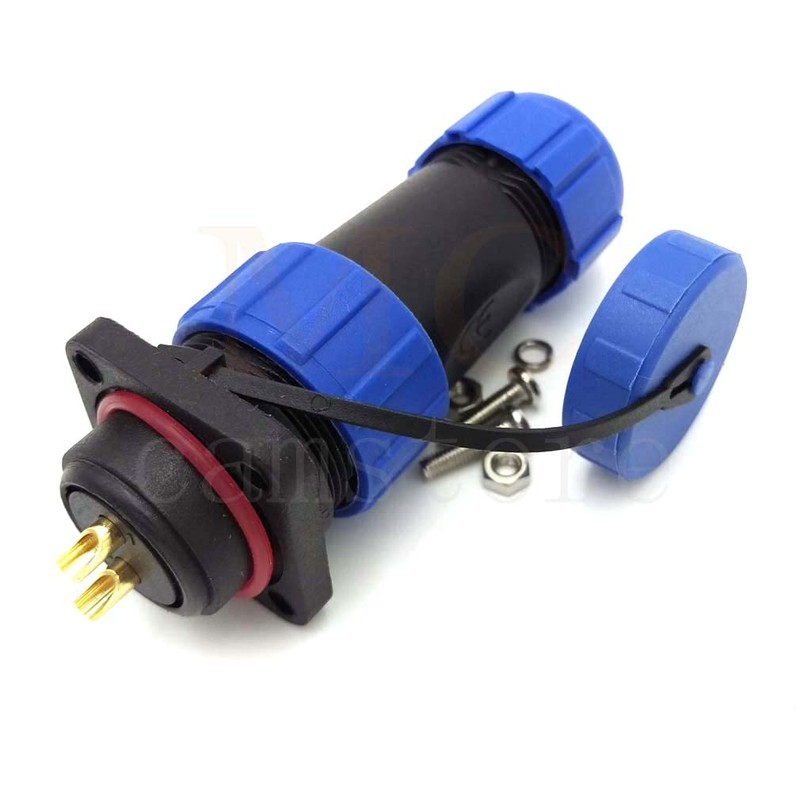 SP21 IP67 2PIN Waterproof Connector, 30A 500V Solder Plug Socket
