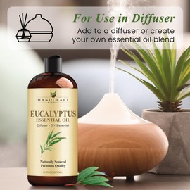 Handcraft Blends Eucalyptus Essential Oil - Huge 16 Fl Oz - for Candle Making, Soap Making, Diffusers, and Aromatherapy