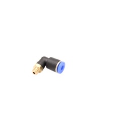 Pneumatic Angle Plug Fitting 90° M6 to 4 mm, Pack of 4 Push In Compressed Air Connection Plug Connection (M6-4 mm)