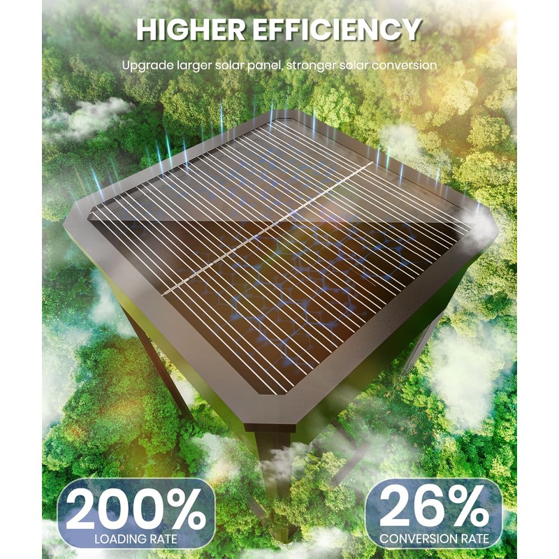 NEWMESSI 8 Pack Bright Solar Pathway Lights, IP65 Waterproof Outdoor