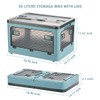 Aimisin Folding Storage Bins, 50 Liters, 2 Pcs Blue plastic