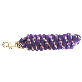 Hamilton Extra Heavy Poly Rope Lead with Bull Snap, Purple Confetti Weave, 5/8" Thick x 10' Long