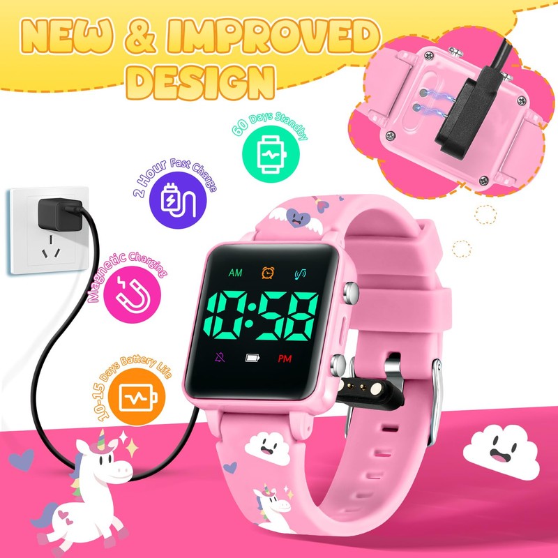 Potty Training Watch for Toddlers, Upgrade Magnetic Charging Potty Reminder