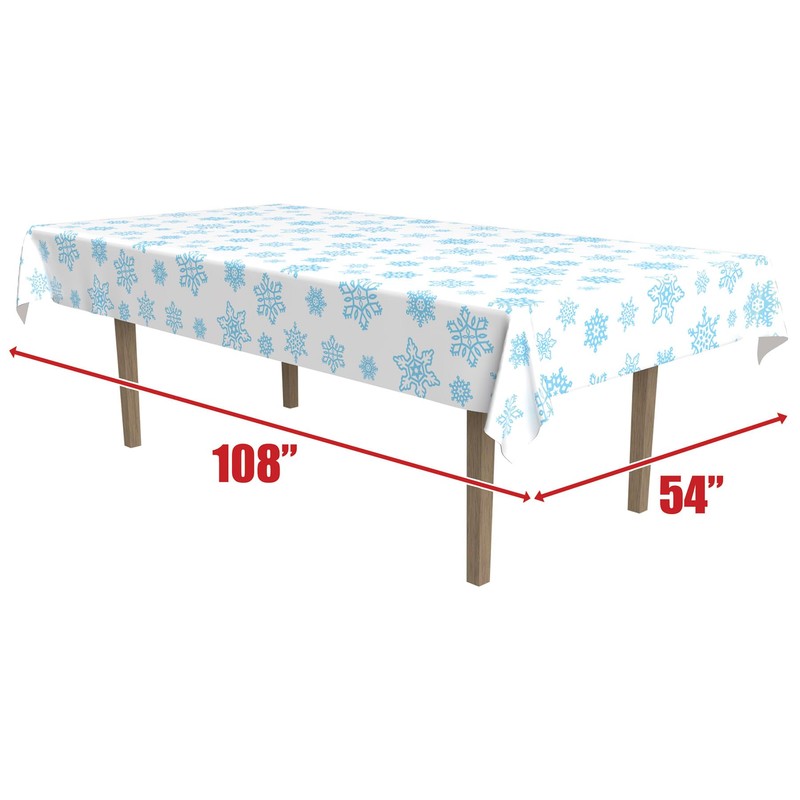 Beistle Snowflake Plastic Tablecover