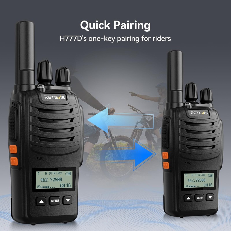 Retevis H777D Walkie Talkies Long Range with LCD Screen, NOAA,