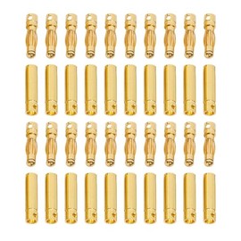 20 Pairs2.0-6.0mm Banana Plug Bullet Connector Adapter (20Pairs 4.0mm)