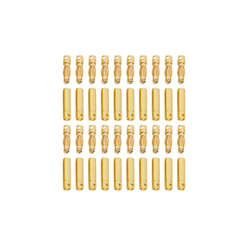 20 Pairs2.0-6.0mm Banana Plug Bullet Connector Adapter (20Pairs 4.0mm)