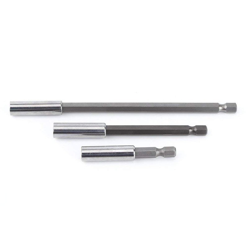 3pcs Electrical Drill Screwdriver Extension Bar Magnetic Bit Holder 1/4"