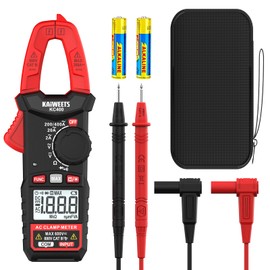 KAIWEETS Digital Clamp Meter, Portable Size, 2000 Counts, Measures High AC Current 400A, 600V AC/DC Voltage, Resistance, Continuity, Diode, Auto Ranging Multimter, Voltage Tester, KC400