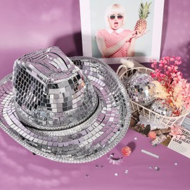 PP OPOUNT 4720 PCS Disco Ball Tiles, 5 x 5 mm Self-Adhesive Mirror Tiles for DIY Disco Balls, Mini Glass Tiles for Art Collage, Indoor Outdoor Craft Decoration(Silver)