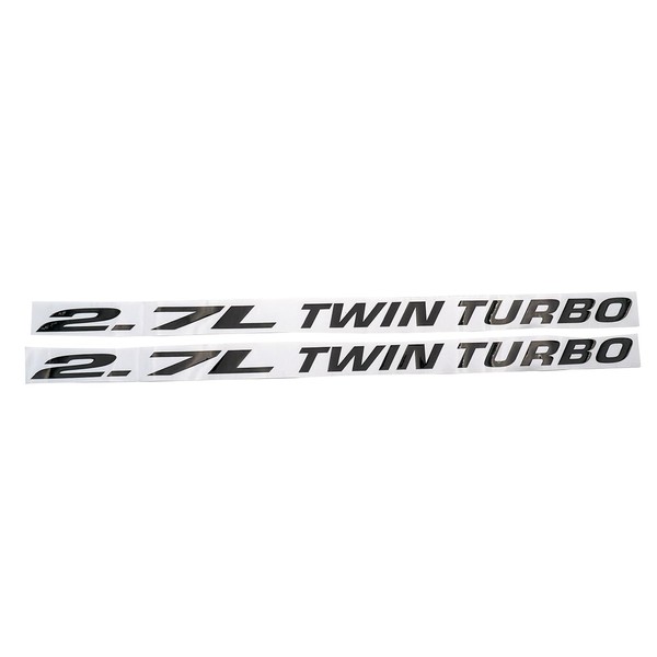 2Pc 2.7L Twin Turbo Vinyl Decal Side Hood Stikcer Nameplate