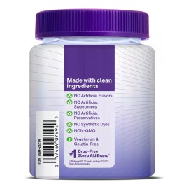 Natrol Bedtime Sin melatonina Para adultos 50 gomitas para dormir Sabor arándano Suministro para 25 días