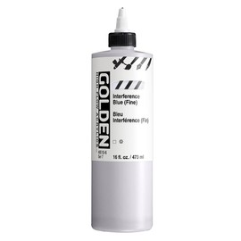 High Flow Acrylics by GOLDEN, Interference Blue (Fine), 16 fl. oz. Bottle, Professional Acrylic Paint, Transparent