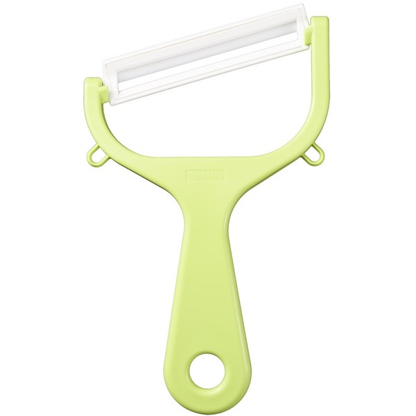 Kyocera CWP-17GR-C Vegetable Peeler, Rustproof, Ceramic, Can Be Disinfected or Bleached, Wide Blade, Color: Green, Made in Japan